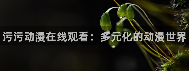 动漫之家下载的小说：污污动漫在线观看：多元化的动漫世界